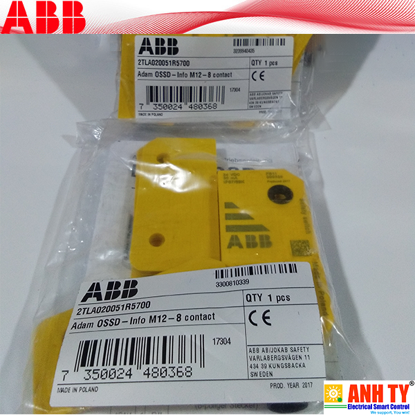 Cảm biến an toàn 15mm M12 8-Pin ABB Adam OSSD-Info M12-8 | 2TLA020051R5700